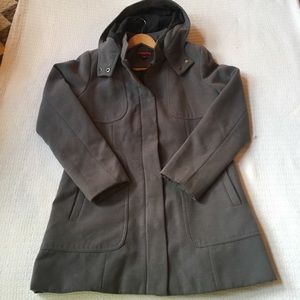 EUC Merona Hooded Chic Gray Winter Coat Size L